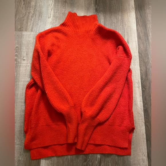 French Connection Sweaters - French Connection Bright Red Turtleneck Sweater